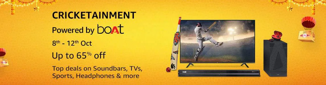 ‘Cricketainment’ powered by boAt: Exciting deals and offers available during Amazon Great Indian Festival 2021