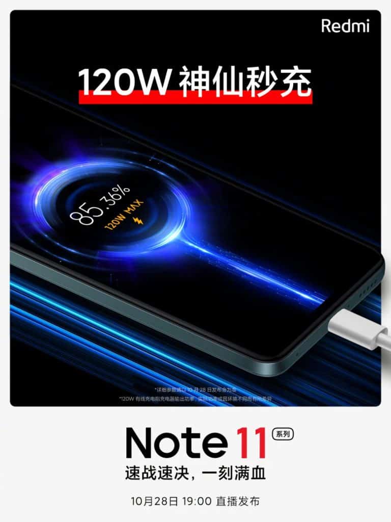 Redmi Note 11 series 120W fast chargign 1068x1424 1 Redmi Note 11 Pro Series smartphones are available for pre-order in China