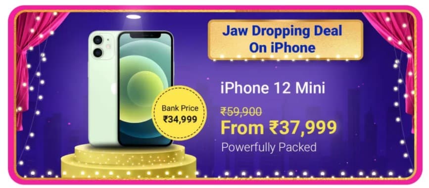 Flipkart Big Billion Days: Apple iPhone 12 Mini is now available at Rs.37,999