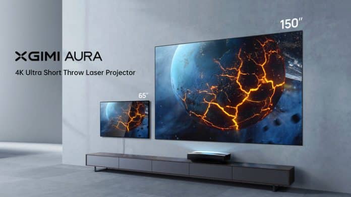 XGIMI launches AURA, its Global 4K Laser TV Ultra Short Throw Projector worldwide