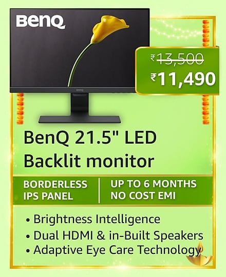 benq 2 Here are the best deals on Monitors during the Amazon Great Indian Festival Sale