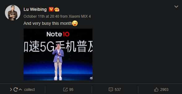 f 9 VP of Xiaomi teases the launch of the Redmi Note 11 Series