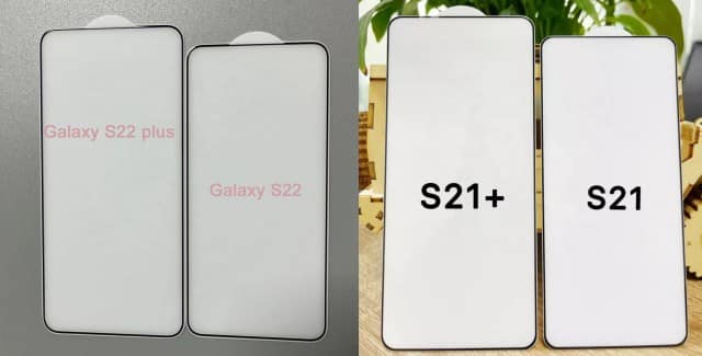 Samsung Galaxy S22 tempered glass shows ultra-narrow screen frame