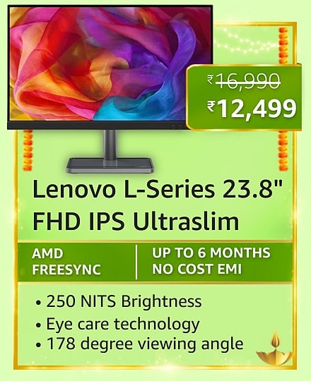 lenovo 1 Here are the best deals on Monitors during the Amazon Great Indian Festival Sale