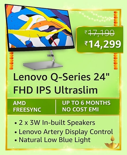 lenovo Here are the best deals on Monitors during the Amazon Great Indian Festival Sale