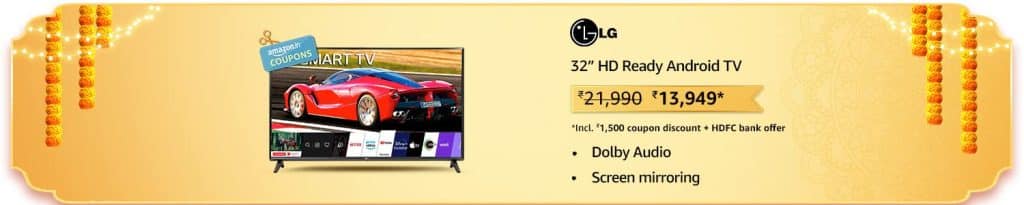 lg 4 Top 10 trending deals on Smart TVs during the Amazon Great Indian Festival