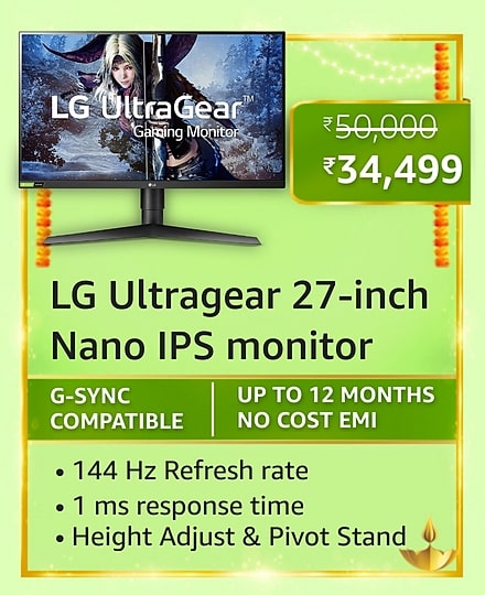 lg Here are the best deals on gaming monitors during the Amazon Great Indian Festival Sale