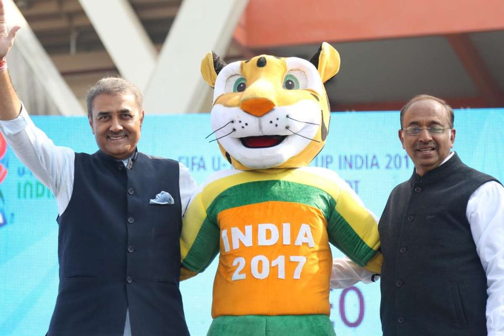praful patel vijay goel unveil official mascot fifa u 17 world cup india 2017 i7aey8a1a57115kkotk856asv Ibha: Official Mascot revealed for FIFA U-17 Women’s World Cup India 2022