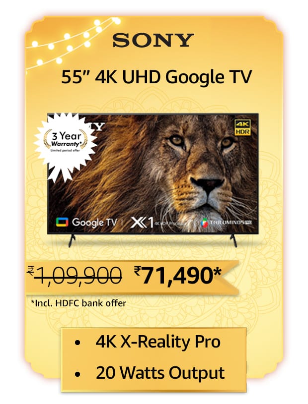 sony 12 Top 10 trending deals on Smart TVs during the Amazon Great Indian Festival
