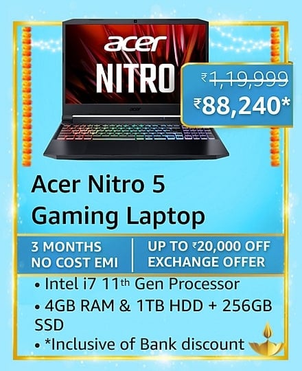 Best Gaming laptops to buy this festive season on Amazon Great Indian Festival’21