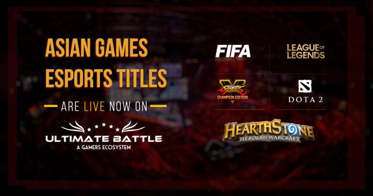 Ultimate Battle includes Asian Games Esports titles on its platform, set to attract more Esports fan base in India