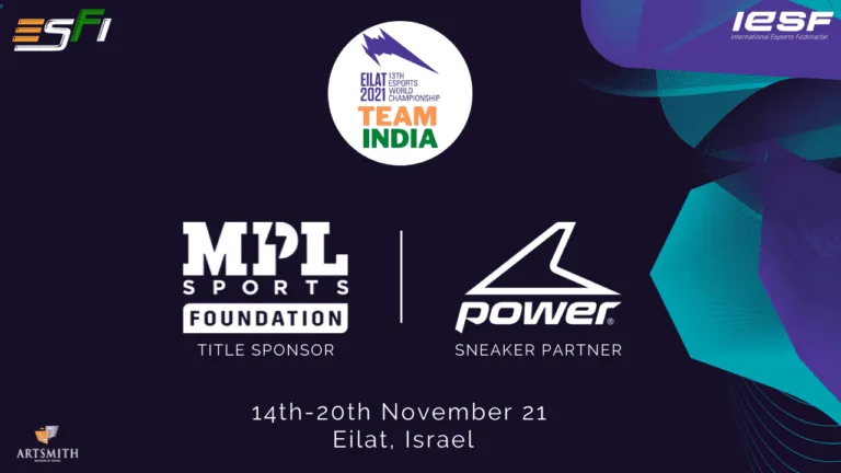 ESFI joins hands with MPL Sports Foundation and Power as sponsors for the Indian Team participating in the 13th Esports World Championships