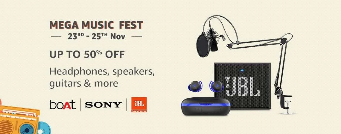 Best Deals on Headphones, Speakers and Musical Instruments during Amazon's ‘Mega Music Fest’