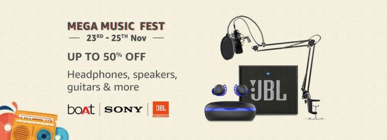 Best Deals on Headphones, Speakers and Musical Instruments during Amazon’s ‘Mega Music Fest’