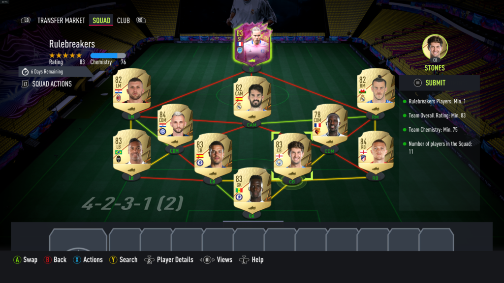Screenshot 609 FIFA 22: How to do the 88-rated Daniel Parejo Rulebreakers SBC card and is it worth doing?