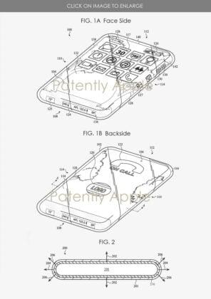 apple iphone all glass wraparound display patent 2 296x420 1 Apple secures a patent for its all-glass iPhone with a wraparound display