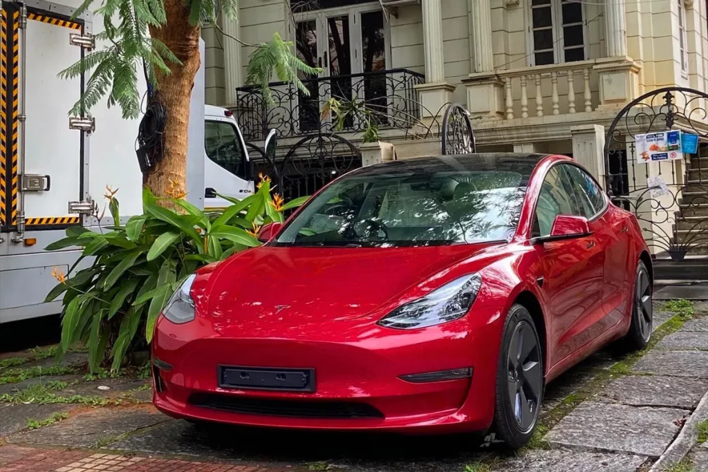 1626777368 tesla model 3 in bangalore Tesla rumoured to bring a new Superhorn alarm combo to its future Model 3 and Model Y EV’s
