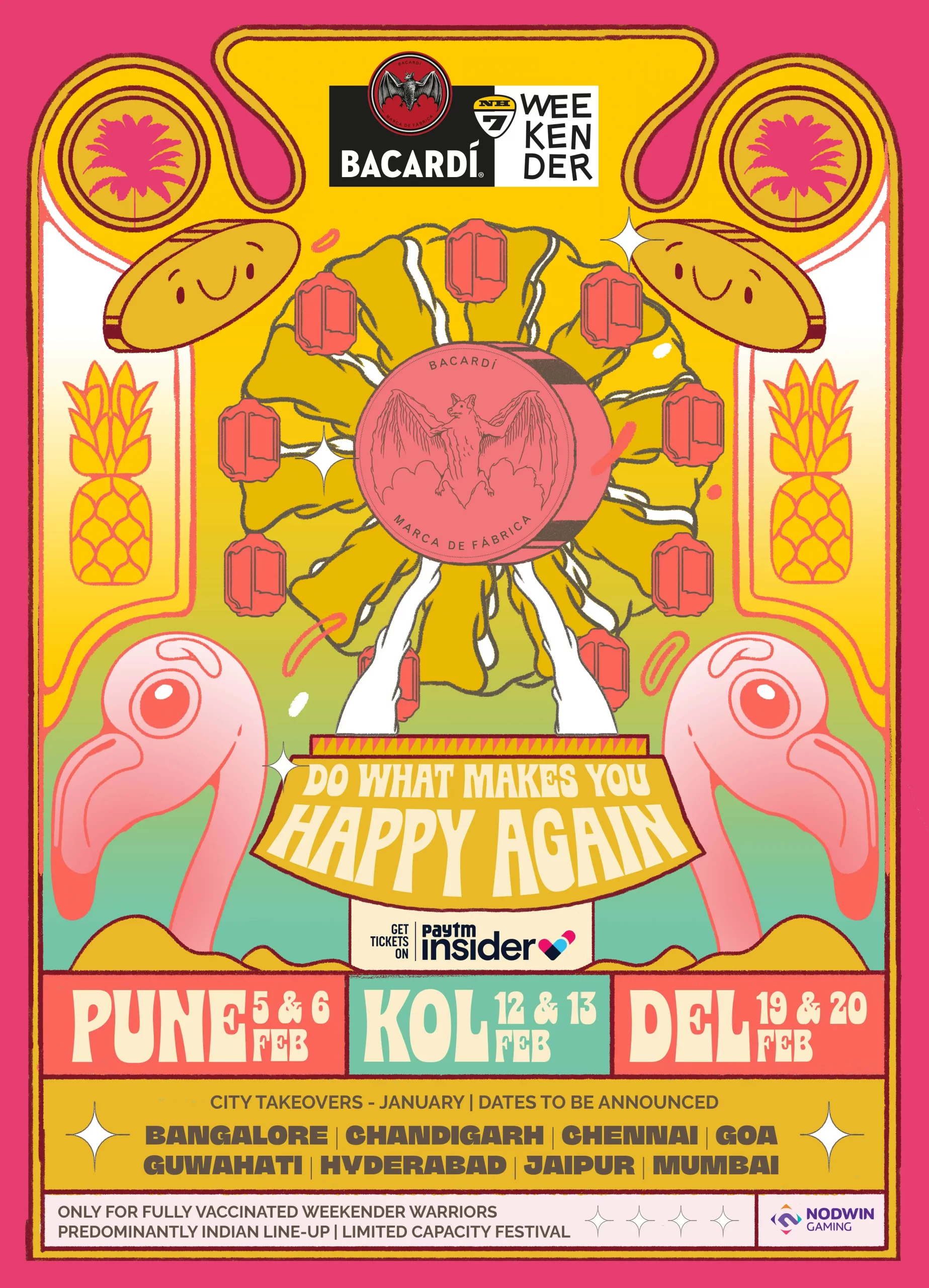 NODWIN Gaming and BACARDÍ bring back BACARDÍ NH7 Weekender, India’s happiest music festival, with limited tickets and social distancing practices