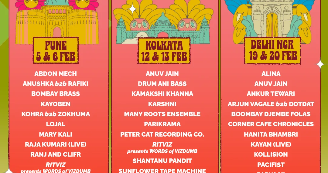 BACARDÍ NH7 Weekender is back this February in Pune, Kolkata and Delhi with an all-star Indian line-up