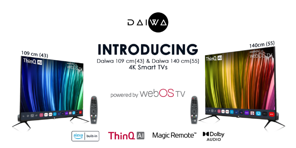 Daiwa brings new 4K UHD Smart TVs powered by webOS TV, starting at Rs 34,999/-