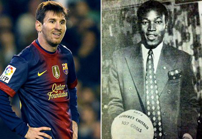 Top 5 football players with the most goals scored in a calendar year