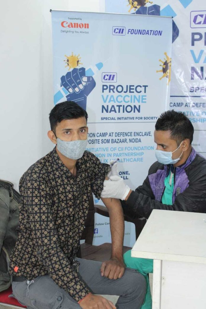 Image-1-COVID19-Vaccination-Drive-by-Canon-India-_-CII-Foundation Canon India collaborates with the CII Foundation in furthering the COVID-19 vaccination drive for the underprivileged in India