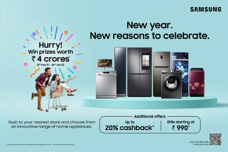 End The Year with a Bang! Samsung Announces Lucky Draw Prizes Worth INR 4 Crore on Purchase of its Home Appliances