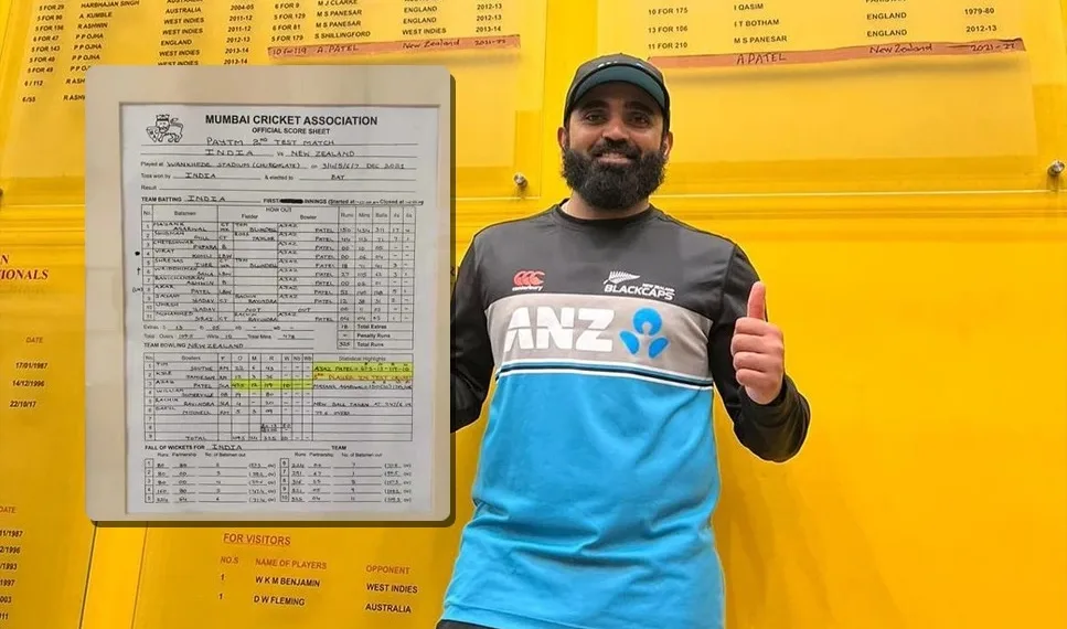 Mumbai Cricket association will be honouring Ajaz Patel on his extraordinary record of picking up 10 wickets against India
Credits- Insidesports