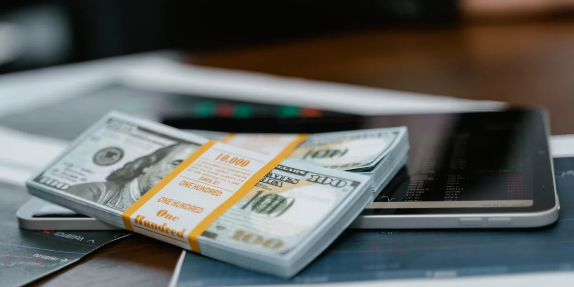 stack of books on table