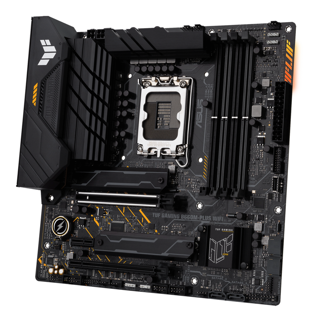 3 TUF GAMING B660M PLUS WIFI D5 Cover AURA ASUS announces new Intel Z690, H670, B660 and H610 Motherboards