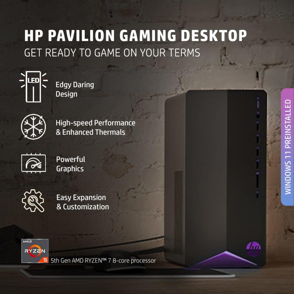 HP Pavilion Gaming Desktop with Ryzen 7 5700G & RTX 3060Ti avialbale for only ₹102,591