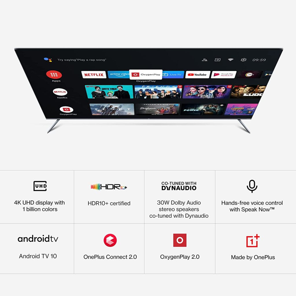 Get OnePlus U Series 4K LED Smart Android TVs on Amazon India, starts at only ₹35,999
