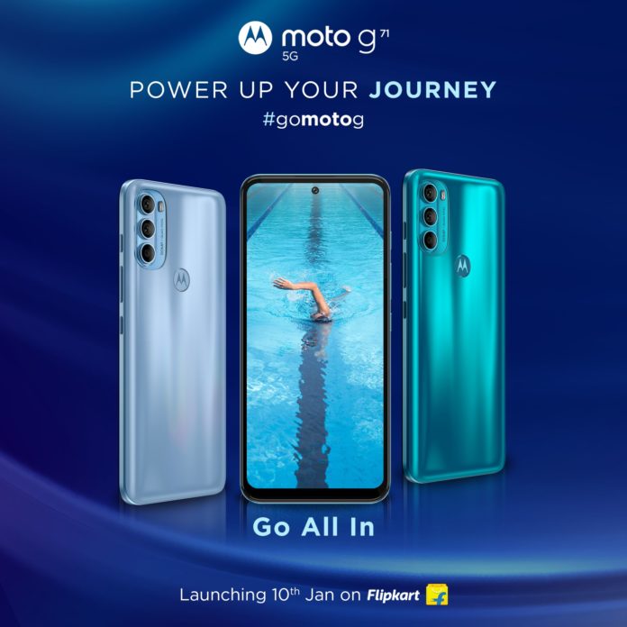 Motorola G71 5G will Launch on 10th January in India