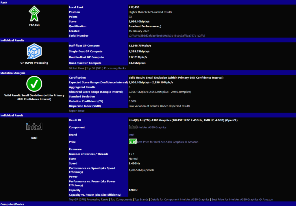 Intel ARC Alchemist Flagship Gaming Graphics Card Benchmark Leak 3 1480x1034 1 Intel ARC Alchemist Gaming GPU with With 32 Xe Cores appears online