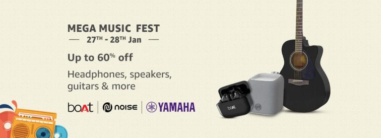 Get Great Deals on Headphones, Speakers and Musical Instruments during the ‘Mega Music Fest’ on Amazon India
