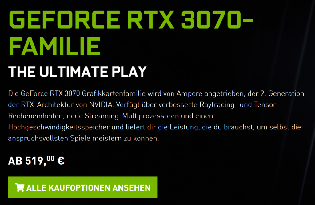 RTX 3070 BEFORE NVIDIA increases prices for its entire GeForce RTX 30 Founders Edition Graphics Cards in Europe