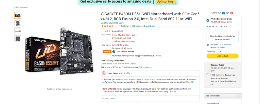 image 18 Mindblowing deal: Get a GIGABYTE B450M WiFi motherboard for only ₹5,249