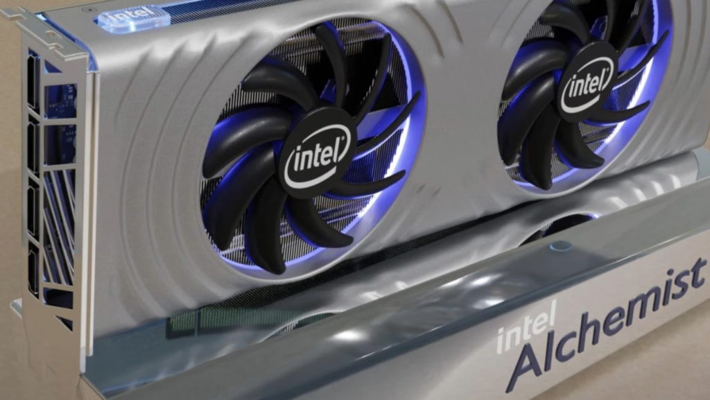 intel arc alchemist graphics card renders Intel reportedly planning to ship millions of Arc GPUs to PC gamers every year
