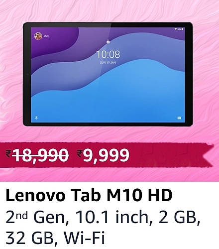 lenovo Top deals on Tablets during Amazon Great Republic Day Sale