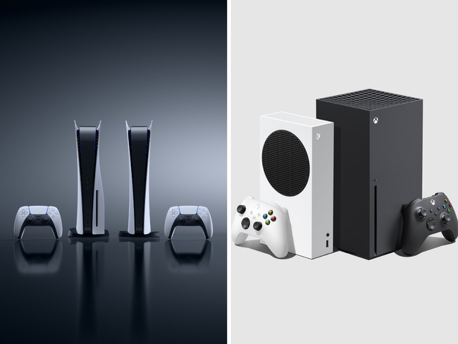 ps5 stands tall and sleek with a v shaped white exterior on black and xbox sticks with sober black and a discreet logo on a black tower and a controller Which is a better buy in 2022: Microsoft’s Xbox Series X or Sony PlayStation 5?