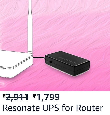 resonate Top deals on UPS Power backups for Wi-Fi Routers during Amazon Great Republic Day Sale