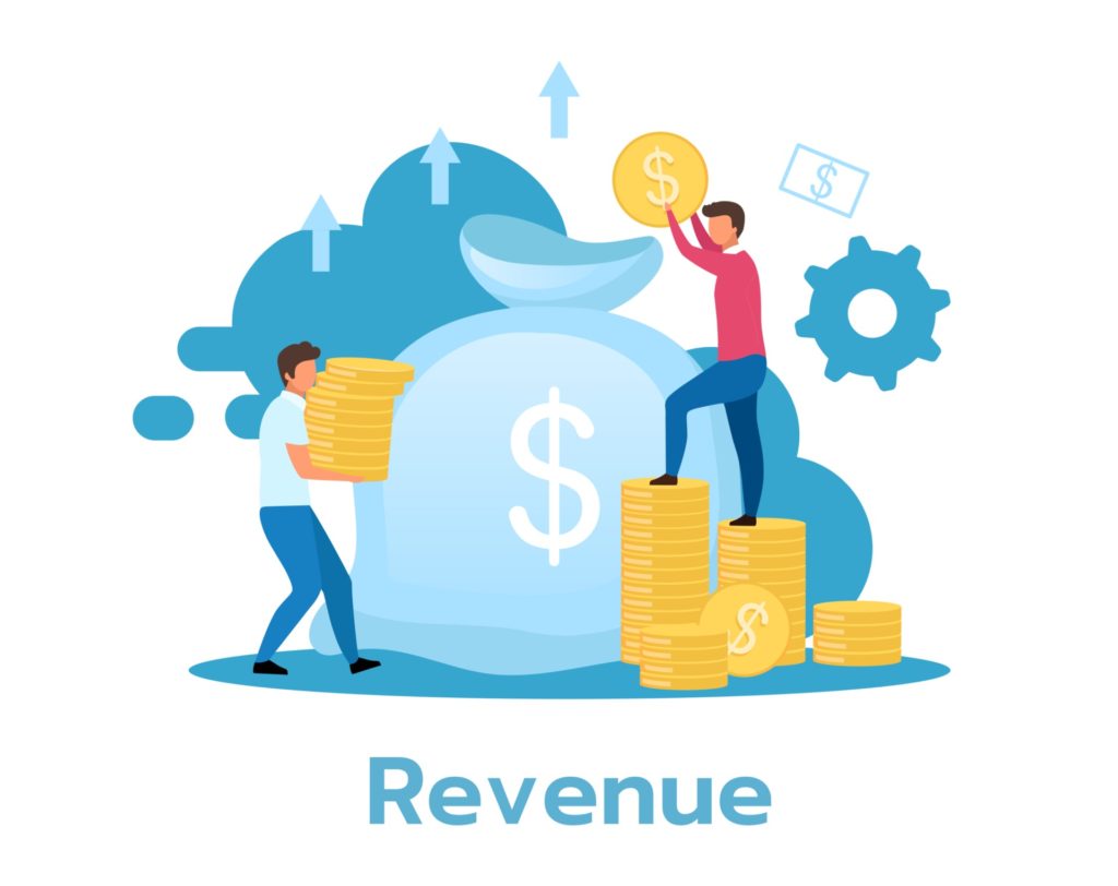 revenue flat illustration income profit concept business model financial benefit return on investment people collecting coins isolated cartoon character on white background vector The Telecom sector's big giant Jio aka Reliance's financial result is out. Read 3 points below