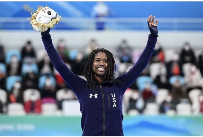 Erin Jackson becomes the first African-American woman to win Olympic speedskating gold