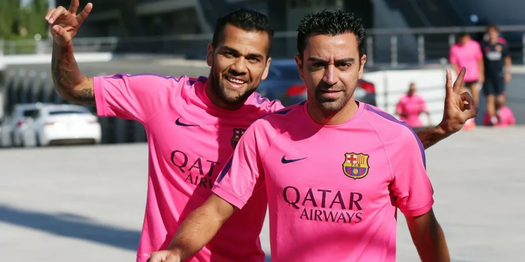 Dani Alves and Xavi Hernandez Top 5 football managers who have signed their former teammates