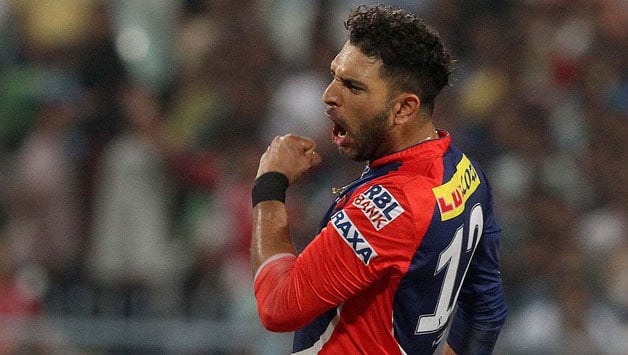 Delhi Daredevils bowler Yuvraj Singh celebrates fall of Manish Pandeys wicket IPL Auction: Check out the most expensive players in each edition of the IPL auctions in history