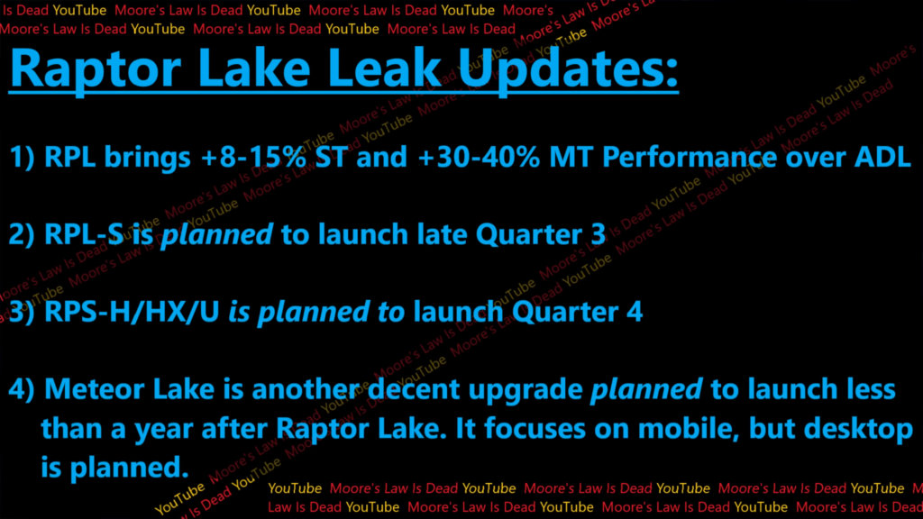 Intel 13th Gen Raptor Lake Desktop CPU Launch Performance Rumors