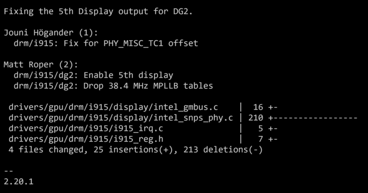 Intel DG2 5th Display Support 740x389 1 New Intel i915 Linux graphics driver enables Up To 5 Displays support for Arc Alchemist DG2 GPUs