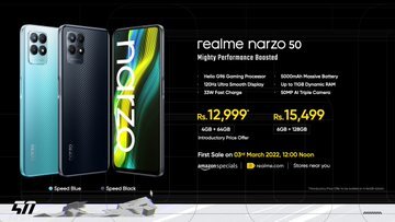 Realme Narzo 50 launched with MediaTek Helio G96 in India at Rs.12,999