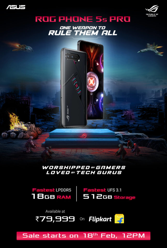 rog phone 5s pro promo image ASUS ROG Phone 5s series launched in India with Snapdragon 888+ chip and RGB lighting