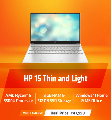 Best Deals on Everday usage laptops powered by AMD on Amazon India